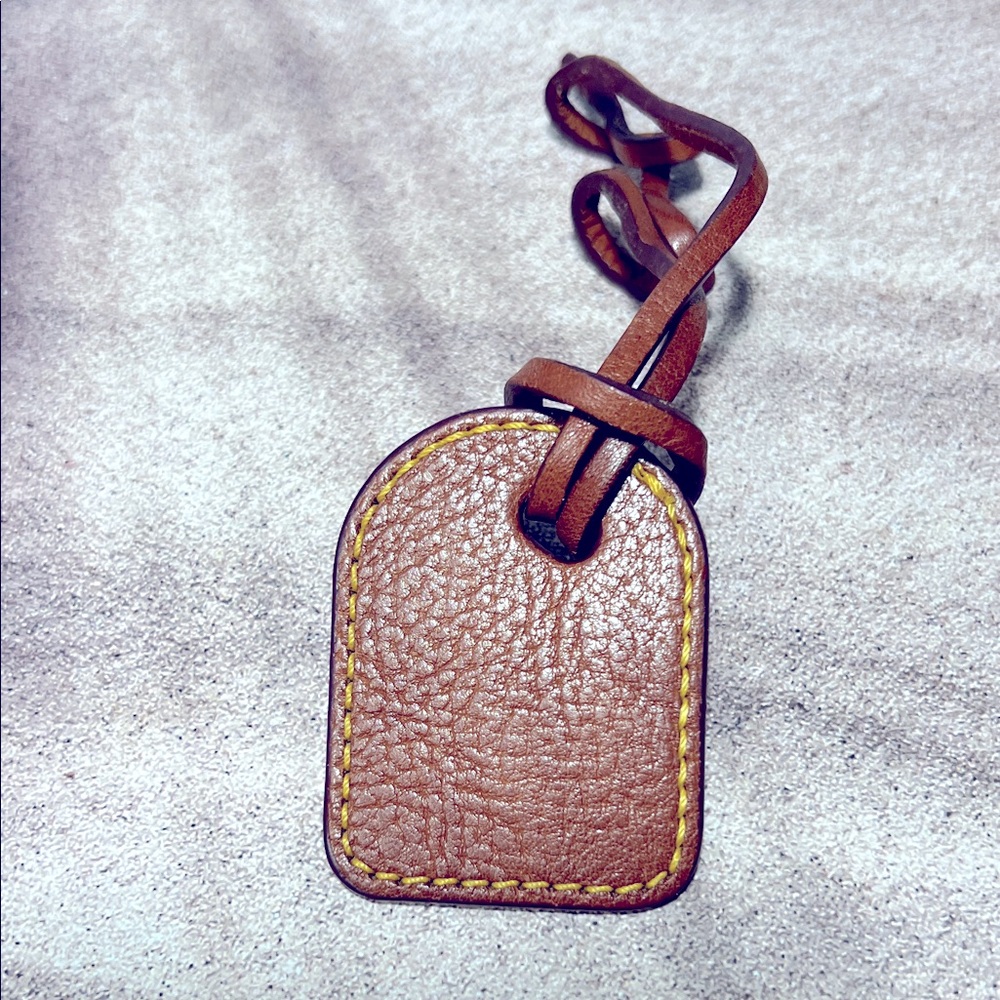 Brown Leather Keychain